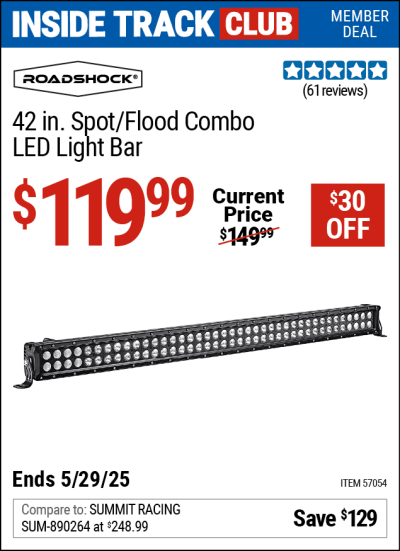Harbor Freight Coupons, HF Coupons, 20% off - 42 in. Spot/Flood Combo LED Light Bar