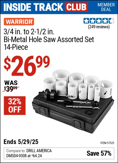 Harbor Freight Coupons, HF Coupons, 20% off - WARRIOR 3/4 in. for $24.99