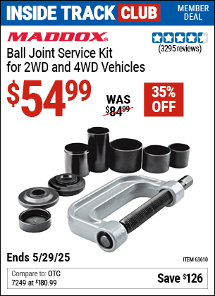 Harbor Freight Coupons, HF Coupons, 20% off - Ball Joint Service Kit For 2wd And 4wd Vehicles