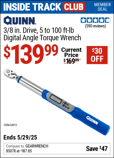 Harbor Freight Coupons, HF Coupons, 20% off - Quinn 3/8