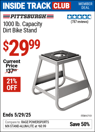 Harbor Freight Coupons, HF Coupons, 20% off - 1000 Lb. Capacity Dirt Bike Stand