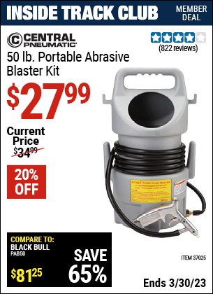Harbor Freight Tools Coupons, Harbor Freight Coupon, HF Coupons-Portable Abrasive Blaster Kit