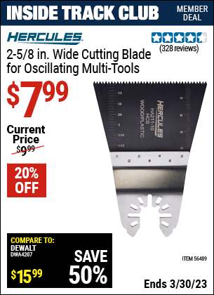 Harbor Freight Tools Coupons, Harbor Freight Coupon, HF Coupons-2-5/8 in. Wide Cutting Blade