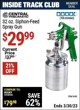 Harbor Freight Tools Coupons, Harbor Freight Coupon, HF Coupons-32 Oz. Siphon Feed Spray Gun