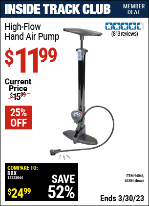 Harbor Freight Tools Coupons, Harbor Freight Coupon, HF Coupons-High Flow Hand Air Pump