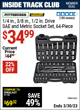 Harbor Freight Tools Coupons, Harbor Freight Coupon, HF Coupons-64 Piece 1/4