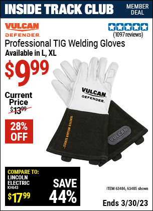 Harbor Freight Tools Coupons, Harbor Freight Coupon, HF Coupons-Vulcan Professional Tig Welding Gloves