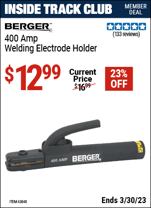 Harbor Freight Tools Coupons, Harbor Freight Coupon, HF Coupons-400 Amp Welding Electrode Holder