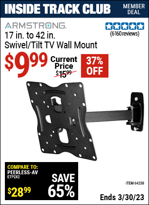 Harbor Freight Tools Coupons, Harbor Freight Coupon, HF Coupons-Swivel/tilt Tv Wall Mount