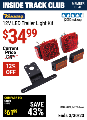 Harbor Freight Tools Coupons, Harbor Freight Coupon, HF Coupons-12 Volt Led Trailer Light Kit
