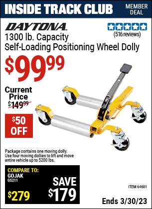 Harbor Freight Tools Coupons, Harbor Freight Coupon, HF Coupons-5200 Lb. Ultra-mobile Self-loading Vehicle Dolly