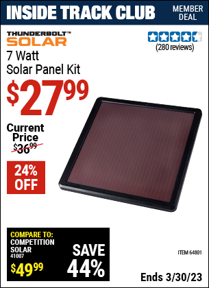 Harbor Freight Tools Coupons, Harbor Freight Coupon, HF Coupons-7 Watt Solar Panel Kit