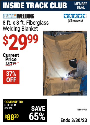 Harbor Freight Tools Coupons, Harbor Freight Coupon, HF Coupons-8 Ft. X 8 Ft. Fiberglass Welding Blanket