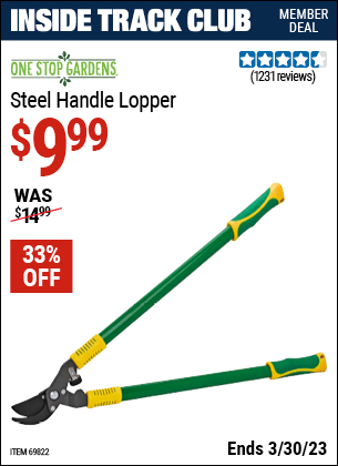Harbor Freight Tools Coupons, Harbor Freight Coupon, HF Coupons-Steel Handle Lopper