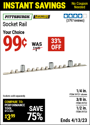 Harbor Freight Tools Coupons, Harbor Freight Coupon, HF Coupons-Socket Rails