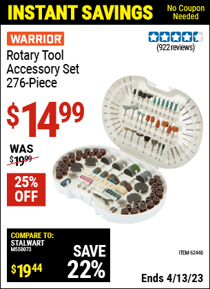 Harbor Freight Tools Coupons, Harbor Freight Coupon, HF Coupons-276 Pc. Rotary Tool Accessory Set
