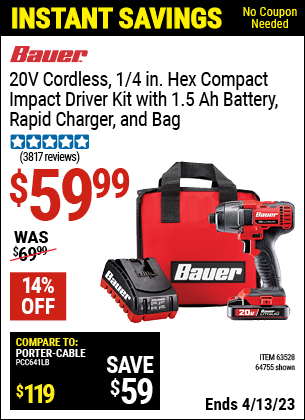 Harbor Freight Tools Coupons, Harbor Freight Coupon, HF Coupons-20 Volt Lithium Cordless 1/4