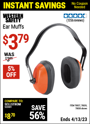 Harbor Freight Tools Coupons, Harbor Freight Coupon, HF Coupons-Industrial Ear Muffs
