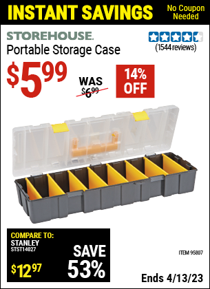 Harbor Freight Tools Coupons, Harbor Freight Coupon, HF Coupons-9 Bin Portable Storage Case