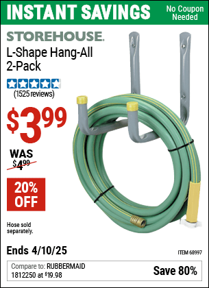 Harbor Freight Coupons, HF Coupons, 20% off - 2 Piece L-shape Hang-all