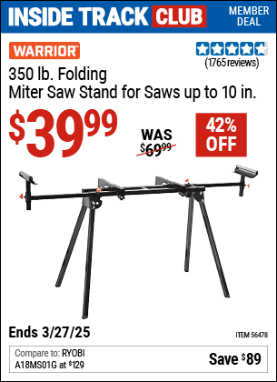 Harbor Freight Coupons, HF Coupons, 20% off - Warrior Universal Folding Miter Saw Stand