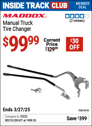 Harbor Freight Coupons, HF Coupons, 20% off - MADDOX Manual Truck Tire Changer for $99.99