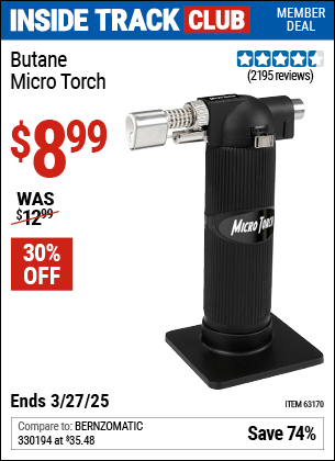 Harbor Freight Coupons, HF Coupons, 20% off - Butane Micro Torch