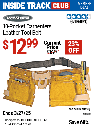 Harbor Freight Coupons, HF Coupons, 20% off - Carpenter's Tool Belt