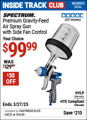 Harbor Freight Coupons, HF Coupons, 20% off - Spectrum 20 Oz. Professional Gravity Feed Air Spray Guns (hvlp/hte)