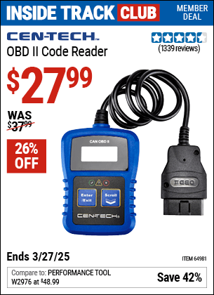 Harbor Freight Coupons, HF Coupons, 20% off - Obd Ii Code Reader