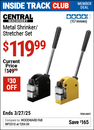 Harbor Freight Coupons, HF Coupons, 20% off - Metal Shrinker/stretcher Set