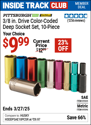 Harbor Freight Coupons, HF Coupons, 20% off - 10 Piece 3/8