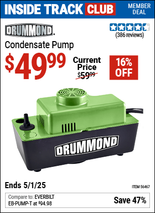 Harbor Freight Coupons, HF Coupons, 20% off - Condensate Pump