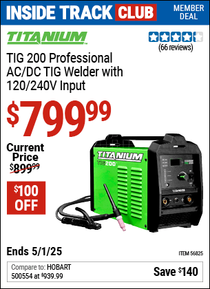 Harbor Freight Coupons, HF Coupons, 20% off - TIG 200 Professional AC/DC TIG Welder with 120/240 Volt Input