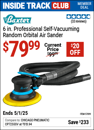 Harbor Freight Coupons, HF Coupons, 20% off - 6 in. Professional Self-Vacuuming Random Orbital Sander