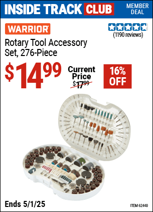 Harbor Freight Coupons, HF Coupons, 20% off - 276 Pc. Rotary Tool Accessory Set