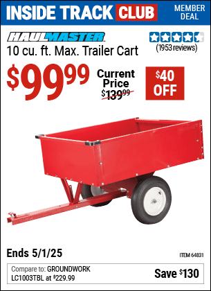 Harbor Freight Coupons, HF Coupons, 20% off - 10 Cu. Ft. Trailer Cart