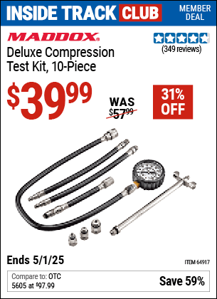 Harbor Freight Coupons, HF Coupons, 20% off - 24 Piece Deuxe Compression Test Kit