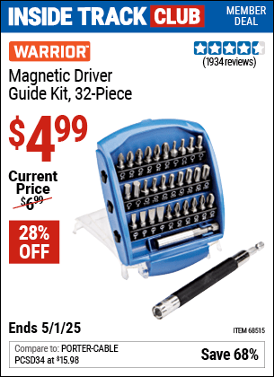 Harbor Freight Coupons, HF Coupons, 20% off - 32 Piece Magnetic Driver Guide Kit