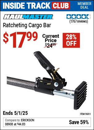 Harbor Freight Coupons, HF Coupons, 20% off - Ratcheting Cargo Bar