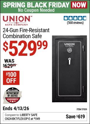 Harbor Freight Coupons, HF Coupons, 20% off - 24 Gun Fire Resistant Combination Safe