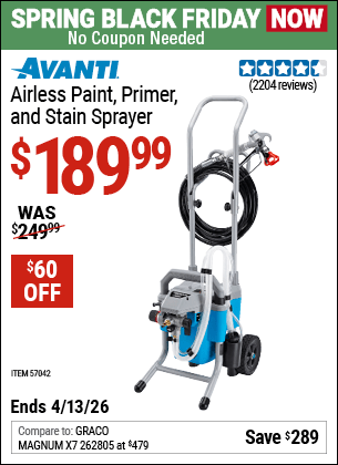 Harbor Freight Coupons, HF Coupons, 20% off - Airless Paint, Primer & Stain Sprayer