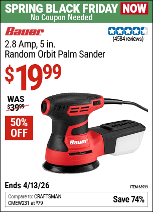 Harbor Freight Coupons, HF Coupons, 20% off - Bauer 2.8 Amp 5