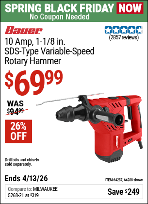 Harbor Freight Coupons, HF Coupons, 20% off - Bauer 10 Amp, 1-1/8
