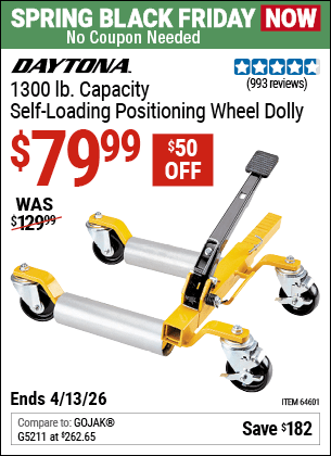 Harbor Freight Coupons, HF Coupons, 20% off - 5200 Lb. Ultra-mobile Self-loading Vehicle Dolly