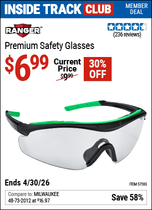 Harbor Freight Coupons, HF Coupons, 20% off - All-Day Wear Safety Glasses