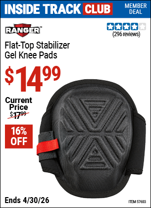 Harbor Freight Coupons, HF Coupons, 20% off - Stabilizer Gel Knee Pads