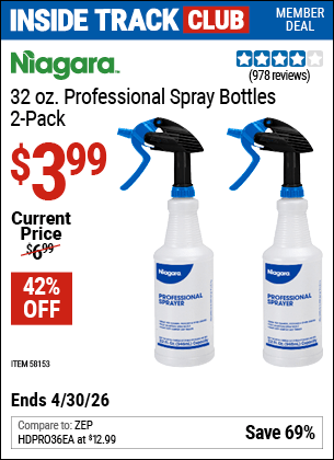 Harbor Freight Coupons, HF Coupons, 20% off - 32 oz. Professional Spray Bottle, 2 Pk.