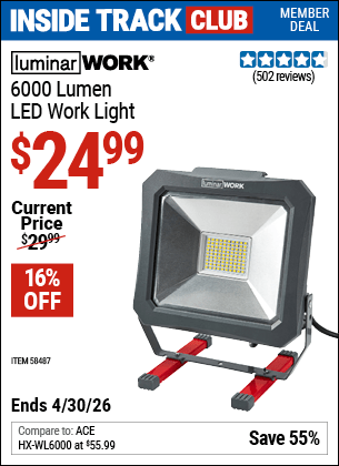 Harbor Freight Coupons, HF Coupons, 20% off - 6000 Lumen LED Work Light