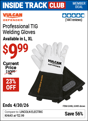 Harbor Freight Coupons, HF Coupons, 20% off - Vulcan Professional Tig Welding Gloves